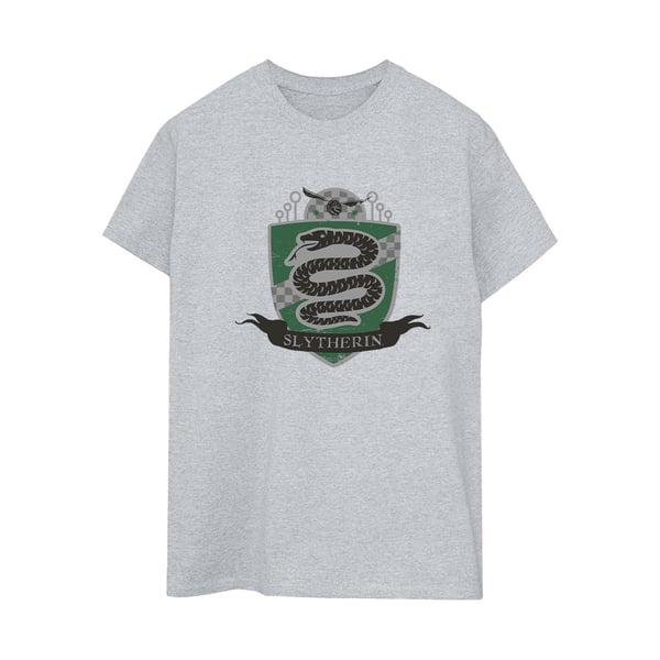 Harry Potter Womens/Ladies Slytherin Chest Badge Cotton Boyfriend T-Shirt