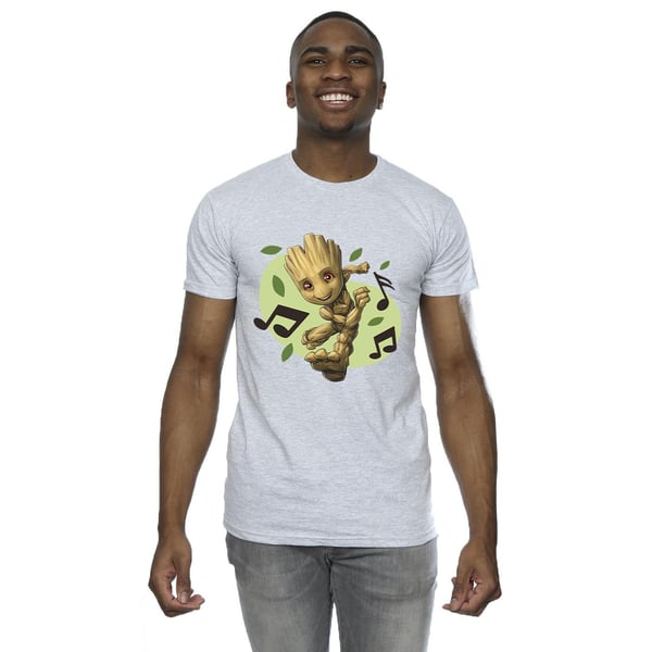 Marvel Mens Guardians Of The Galaxy Groot Musical Notes T-Shirt