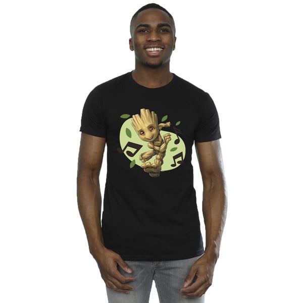 Marvel Mens Guardians Of The Galaxy Groot Musical Notes T-Shirt