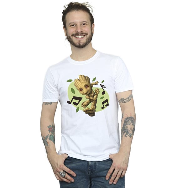 Marvel Mens Guardians Of The Galaxy Groot Musical Notes T-Shirt