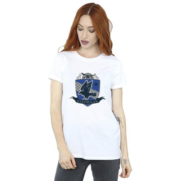 Harry Potter Womens/Ladies Ravenclaw Chest Badge Cotton Boyfriend T-Shirt