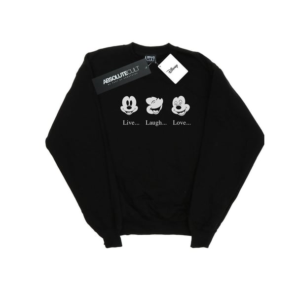 Disney Girls Mickey Mouse Live Love Laugh Sweatshirt
