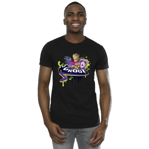 Marvel Mens Guardians Of The Galaxy Groot Gaming Holo T-Shirt