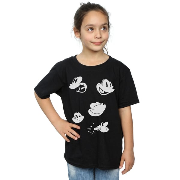Disney Girls Mickey Mouse Faces Cotton T-Shirt