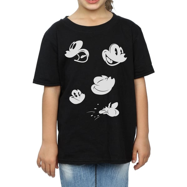 Disney Girls Mickey Mouse Faces Cotton T-Shirt