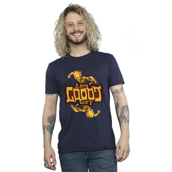Marvel Mens Guardians Of The Galaxy Groot Inverted Grain T-Shirt