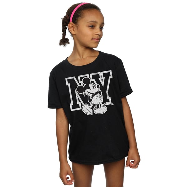 Disney Girls Mickey Mouse NY Kicking Cotton T-Shirt