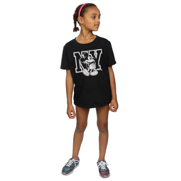 Disney Girls Mickey Mouse NY Kicking Cotton T-Shirt