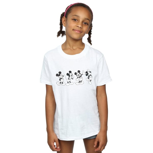 Disney Girls Mickey Mouse Four Emotions Cotton T-Shirt