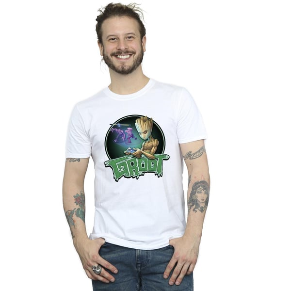 Marvel Mens Guardians Of The Galaxy Groot Gaming Ring T-Shirt