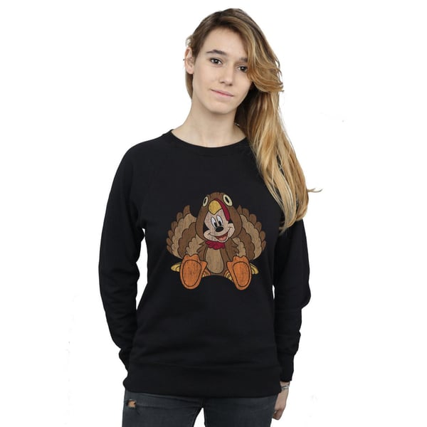 Disney Womens/Ladies Mickey Mouse Thanksgiving Turkey Costume Sweatshirt