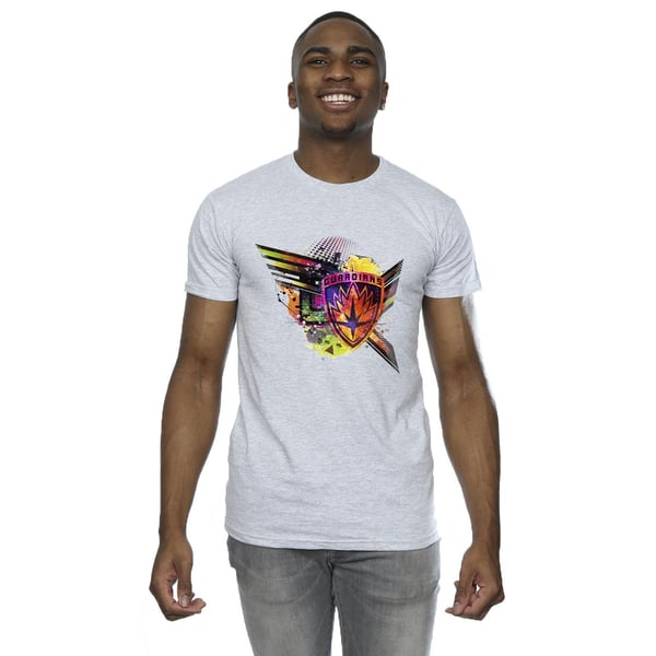 Marvel Mens Guardians Of The Galaxy Abstract Shield Chest T-Shirt