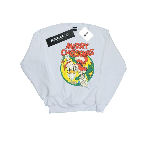 Disney Womens/Ladies Donald Duck Merry Christmas Sweatshirt