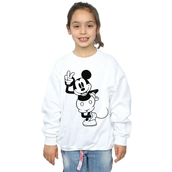 Disney Girls Mickey Mouse Peace Hand Sweatshirt