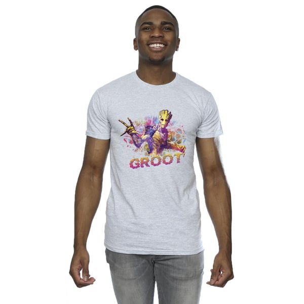 Marvel Mens Guardians Of The Galaxy Abstract Groot T-Shirt