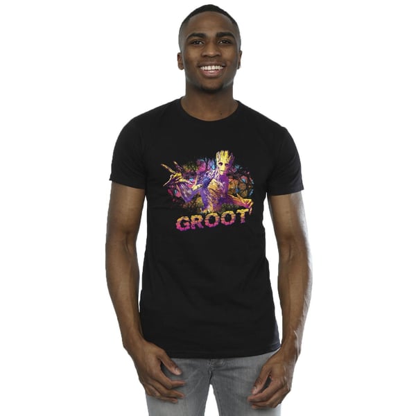 Marvel Mens Guardians Of The Galaxy Abstract Groot T-Shirt