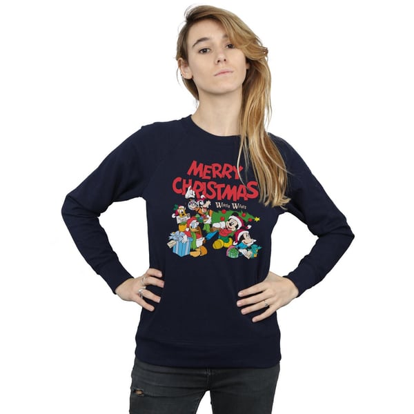 Disney Womens/Ladies Mickey And Friends Winter Wishes Sweatshirt