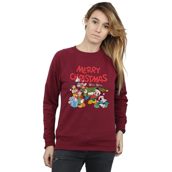 Disney Womens/Ladies Mickey And Friends Winter Wishes Sweatshirt