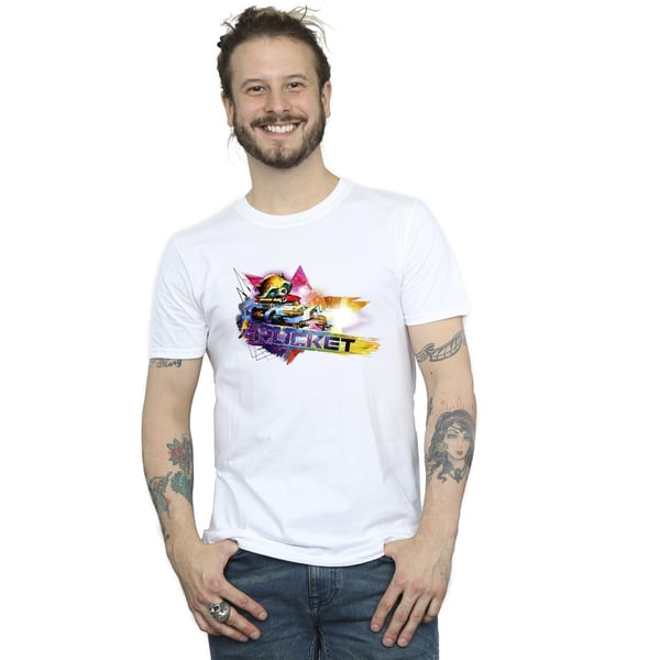 Marvel Mens Guardians Of The Galaxy Abstract Rocket Raccoon T-Shirt