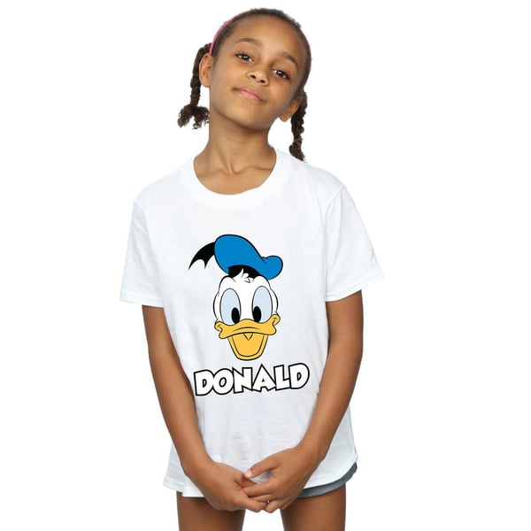 Disney Girls Donald Duck Face Cotton T-Shirt