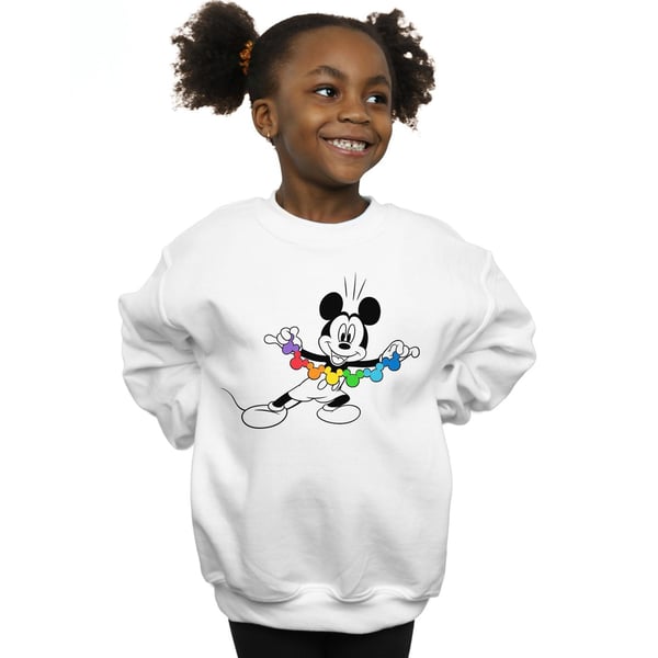 Disney Girls Mickey Mouse Rainbow Chain Sweatshirt