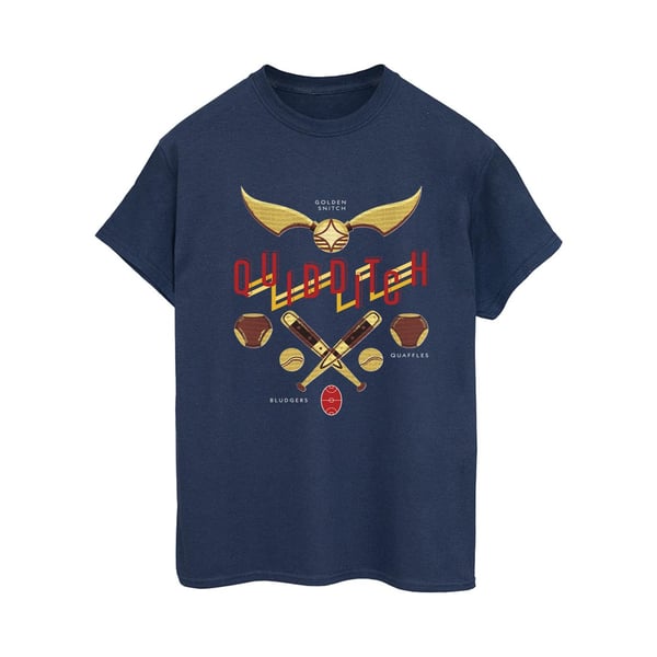 Harry Potter Womens/Ladies Quidditch Golden Snitch Cotton Boyfriend T-Shirt
