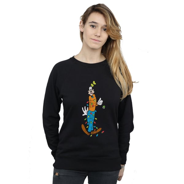 Disney Womens/Ladies Goofy Christmas Lights Sweatshirt