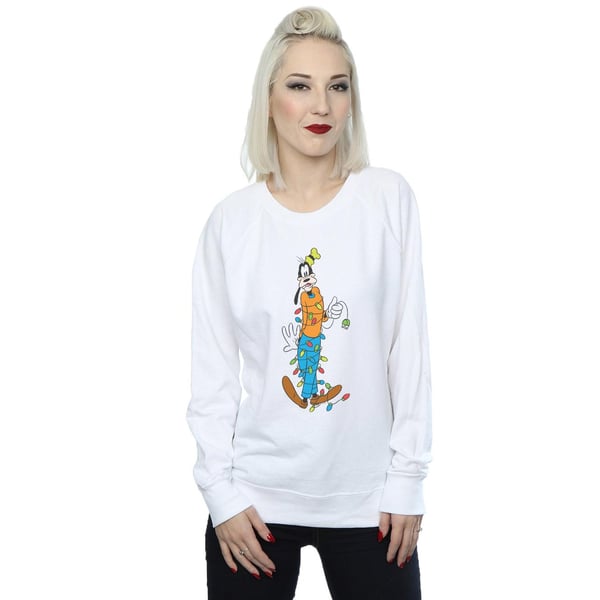 Disney Womens/Ladies Goofy Christmas Lights Sweatshirt