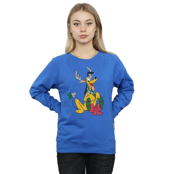 Disney Womens/Ladies Pluto Christmas Reindeer Sweatshirt