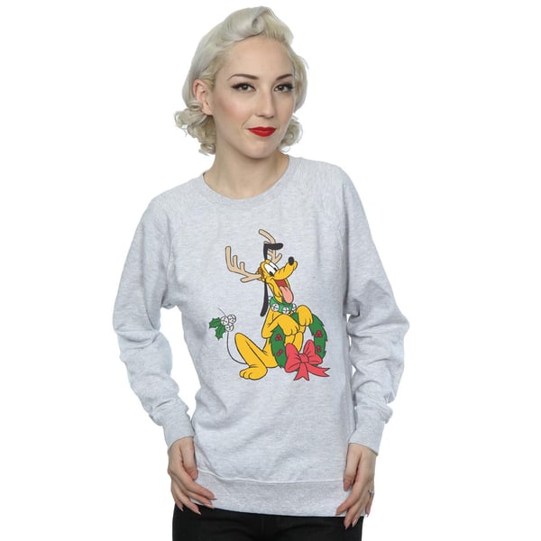 Disney Womens/Ladies Pluto Christmas Reindeer Sweatshirt
