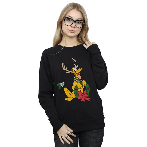 Disney Womens/Ladies Pluto Christmas Reindeer Sweatshirt