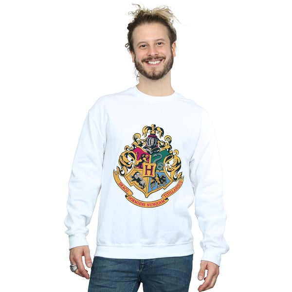 Harry Potter Mens Hogwarts Crest Gold Ink Sweatshirt