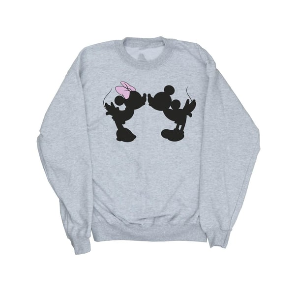 Disney Girls Mickey Minnie Kiss Silhouette Sweatshirt