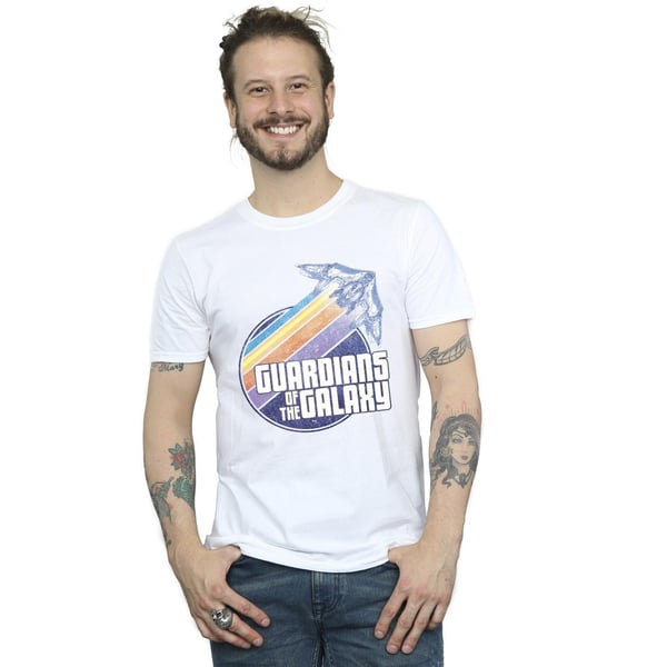 Guardians Of The Galaxy Mens Badge Rocket T-Shirt