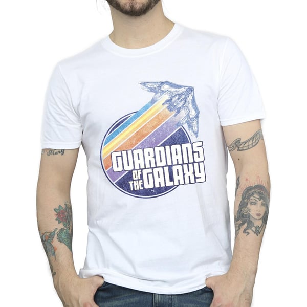 Guardians Of The Galaxy Mens Badge Rocket T-Shirt