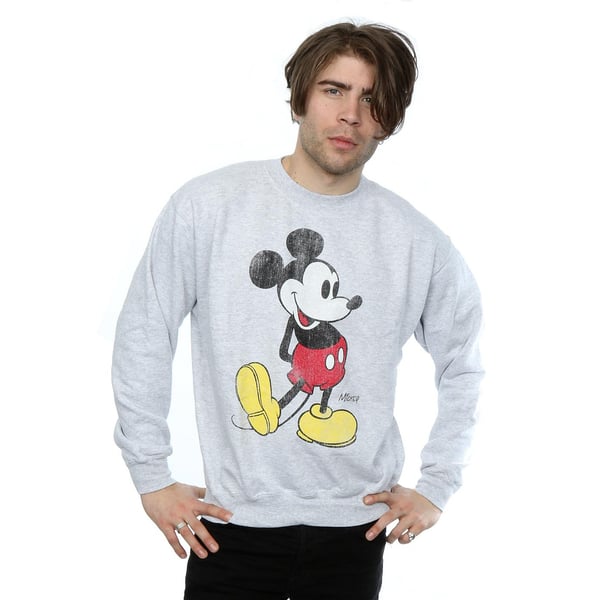 Disney Mens Mickey Mouse Classic Kick Sweatshirt