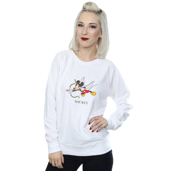 Disney Womens/Ladies Mickey Mouse Love Cherub Sweatshirt