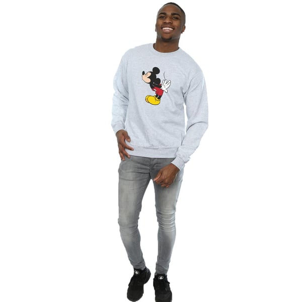 Disney Mens Mickey Mouse Split Kiss Sweatshirt