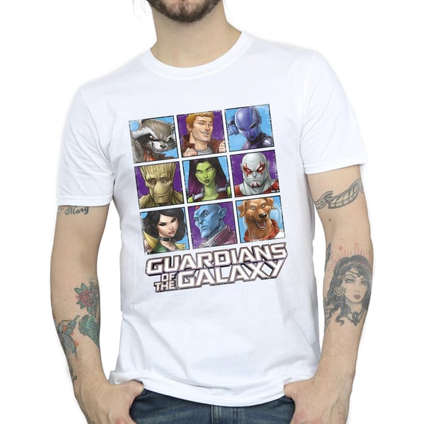 Guardians Of The Galaxy Mens Character Squares T-Shirt