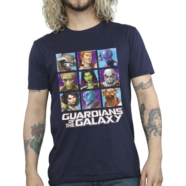 Guardians Of The Galaxy Mens Character Squares T-Shirt