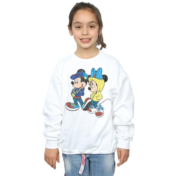 Disney Girls Mickey And Minnie Mouse Pose Sweatshirt