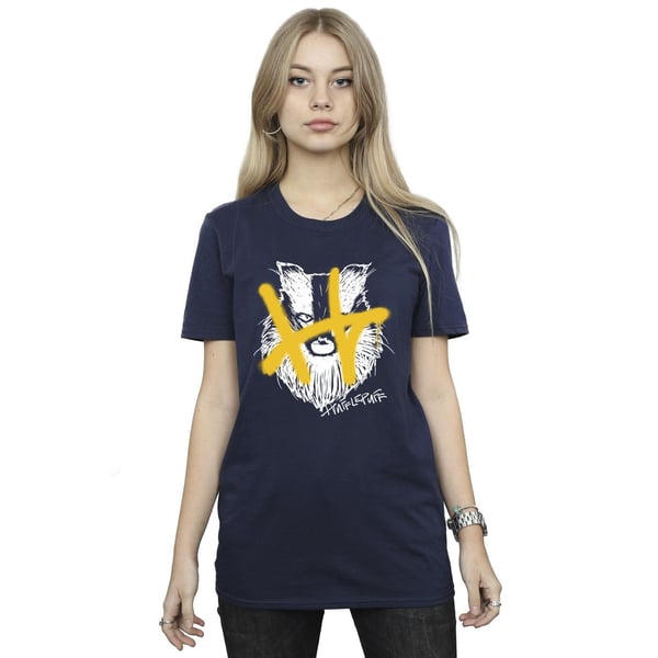 Harry Potter Womens/Ladies Hufflepuff Pop Spray Cotton Boyfriend T-Shirt