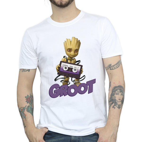 Guardians Of The Galaxy Mens Groot Casette T-Shirt
