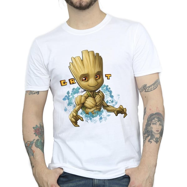 Guardians Of The Galaxy Mens Groot Flowers T-Shirt
