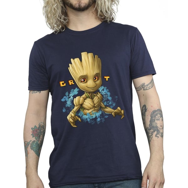 Guardians Of The Galaxy Mens Groot Flowers T-Shirt
