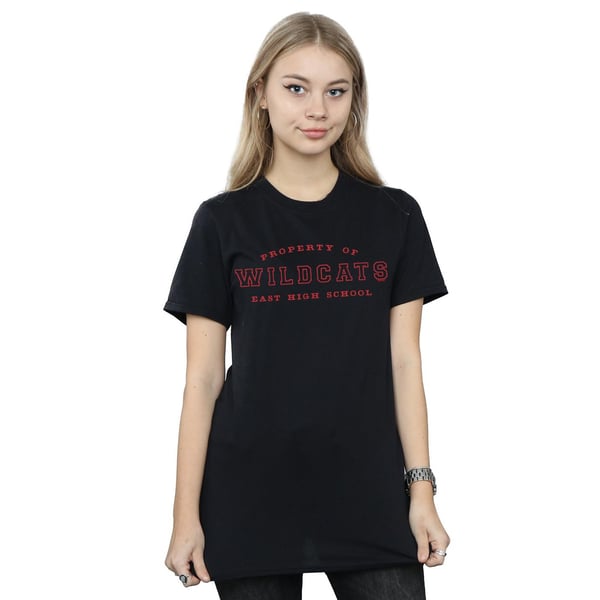 Disney Womens/Ladies High School Musical The Musical Property Of Wildcats Cotton Boyfriend T-Shirt