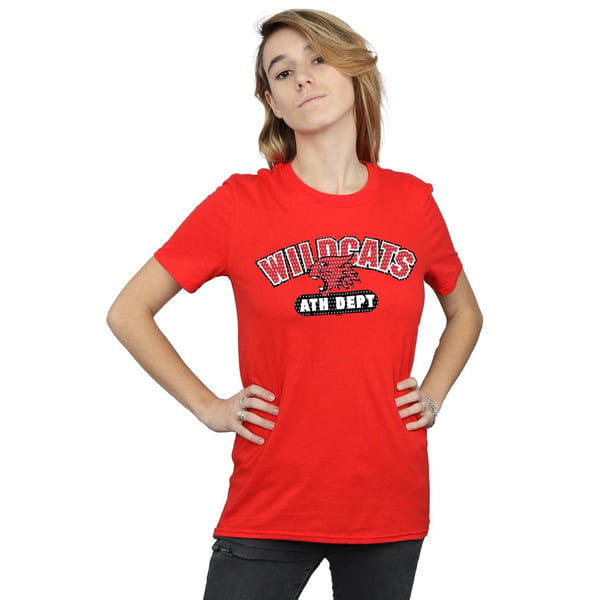 Disney Womens/Ladies High School Musical The Musical Wildcats Athletic Cotton Boyfriend T-Shirt