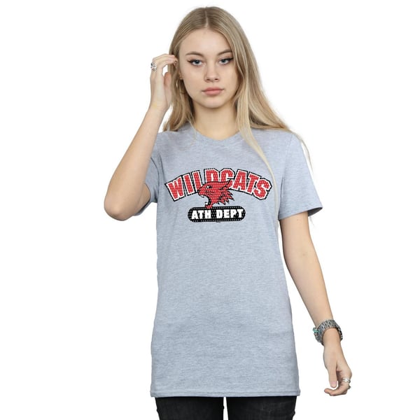 Disney Womens/Ladies High School Musical The Musical Wildcats Athletic Cotton Boyfriend T-Shirt
