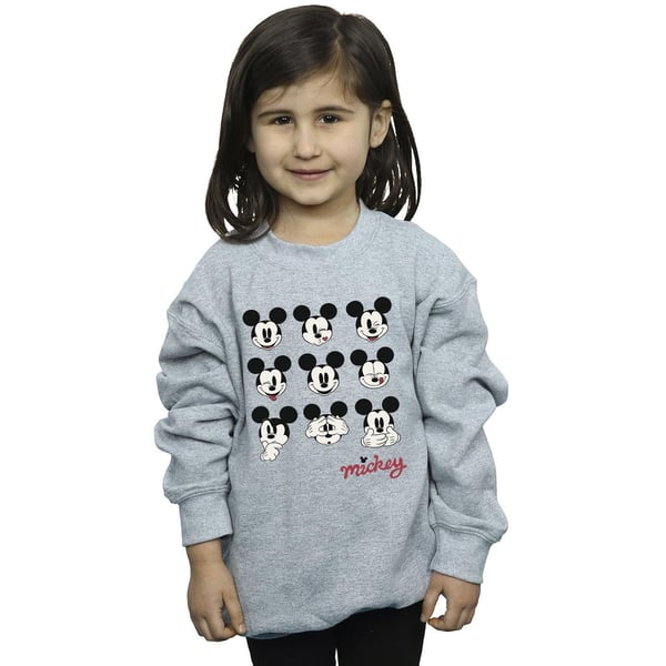 Disney Girls Mickey Mouse Many Faces Sweatshirt