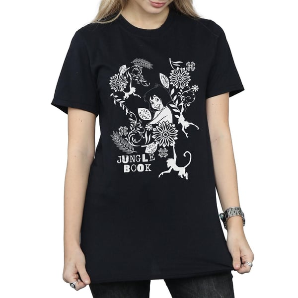 Disney Womens/Ladies The Jugle Book Mowgli Tale Cotton Boyfriend T-Shirt